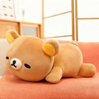 Easy bear party style relax bear large plush toy doll cute easy bear throw pillow doll 30cm (0.15kg) beige