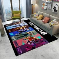 Street Fighter Retro Žaidimas SF Žaidėjo Kilimas Kilimas Namų Svetainei Miegamajam Sofai Durų Kilimėlis Dekoras, Vaikų Plotas Kilimas Neslystantis Grindų Kilimėlis 40x60cm gray