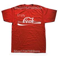 Funny Enjoy Cock Graphic T-shirts Men Women's Fashion Casual Tshirt 100% Cotton Loose Oversized Chicken Farm Anime T Shirt S red