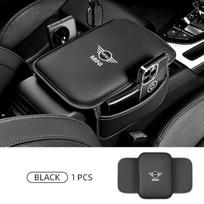 Automobilio porankių dėžutės pagalvėlė Automobilio porankio kilimėlis Odinės automobilio interjero dalys Mini Cooper One JCW Works F54 F55 F56 F57 F60 R50 juoda