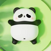 Panda Tangtang Rechargeable Silicone Night Lamp black