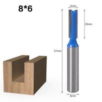 8mm Shank Carpenter Milling Cutter Straight Tooth Router Bits Durable Slotting Cutter  Woodworking 6mm
