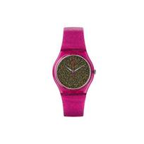 SWATCH Women's Black Watch GP149 GP149 Rose Red pink