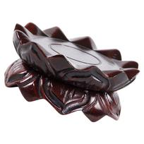 Wooden Lotus-Shaped Buddha Statue Base Incense Burner Stand Bonsai Pedestal Vase Display Stand Home Office Tea Decor China Mainland gray