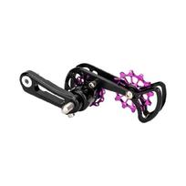Folding Bike Chain Stabilizers Bike Chain Tensioner Guide Roller Cycling Bicycles Chain Guide Pulley Single Speed Adjuster violetinė