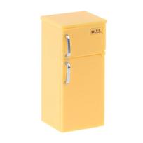 1/12 Dollhouse Miniature Kitchen Fridge Refrigerator Freezer For Dolls Bedroom Living Room Accs Kids Toy beige