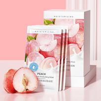30 Pieces/Box, Peach Sleeping Mask, Contains Niacinamide, Stretchable Mask, Hydrating and Non-Greasy, Moisturizing, Replenishes Skin Moisture,Portable 60ml