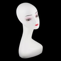 Cosmetology Manikin Head Model Wig Hat Cap Scarf Jewelry Display Holder Stand Stable white