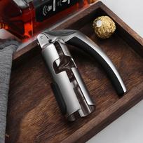 Profesionalus cinko lydinio pusiau automatinis vyno atidarytuvas su kamščiatraukiu ir nerūdijančio plieno svirtimi šampano buteliams, namų barui, restoranui