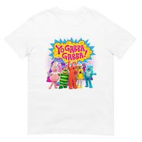 Yo Gabba Gabba Colorful Character Cutouts Tshirt S yellow