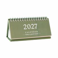 Coil 2027 Desk Calendar Mini Monthly Planner Gifts Flip Calendar  Desk Planning Green gray