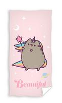 Vonios rankšluostis 70x140 Pusheen vienaragis rožinis