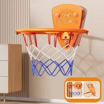 No-Drill Installation Toddler Basketball Hoop Kids Basketball Set  School Environment Style A orange