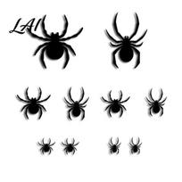 Bat Spider Decorations Halloween LED Wall Stickers Glow-in-the-Dark & Decorations Battery-Powered Hanging Ornaments Lamp for Haunted House B black
