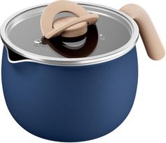Tefal 16cm Gas Stove Free of PFOA and other harmful Indigo B97539 2.6L Saucepan, Only, substances,  OptiSpace Multi-Pot Blue mėlyna