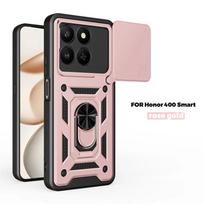 For Honor 400 Smart 5G Case Slide Lens Protector Shockproof Armor Phone Cover For Honor400 Smart Car Magnetic Holder Ring Cover Honor 400 Smart 5G beige