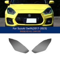 TPU Priekinių žibintų apsauginė plėvelė Suzuki Swift 2017-2023, Atspari įbrėžimams, Savaime besigydanti PPF, Skaidri, Geltonai dūminė smoked / with tools juoda