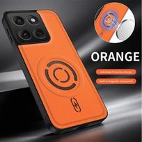 For Moto Edge 60 Magnetic Cover for Magsafe Shockproof Shell,Wireless Charging Phone Case For Moto Edge 60S Motorola Edge 60 oranžinė