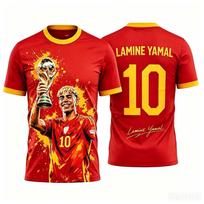 Yamal Fano Futbolo Džersis Viršus Marškinėliai Vaikams Tėvų ir Vaikų Greitai Džiūstantys Trumpomis Rankovėmis Viršus S yellow
