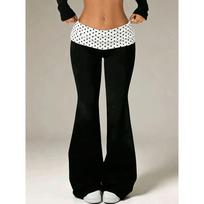 New Arrival: Spicy Girl Low-Rise, Turn-Up, Slightly Flared, Highly Stretchy, Figure-Hugging, Slim-Fit Casual Flared Women’s Trousers XS gray