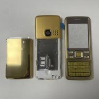 For Nokia 6300 Full Complete Mobile Phone Housing Cover Frame Battery Back cover English Keypad auksinė