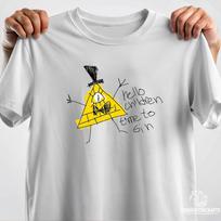 Bill Cipher T-and kids tshirt: Gravity Falls Inspired Art, Cosplay Gift 2XL