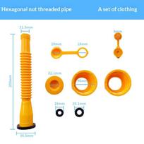 Flexible Plastic Fuel Can Spout Kit Leak Proof Easy to Install Replacement Pour Nozzle for Farm Outdoor Refuel Use A1