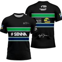 2025 m. naujas Ayrton Senna Nr.12 lenktyninis automobilis 3D spausdintas vasarinis sportinis laisvalaikio kvėpuojantis vyriškas ir moteriškas trumpomis rankovėmis marškinėlis S black