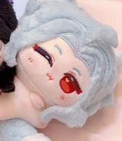 Kawaii 10Cm Genshin Impact Pantalone Il Dottore The Doctor Plushie Stuffed Toys With Tail Regrator Plush Dolls Pendants Keychain white