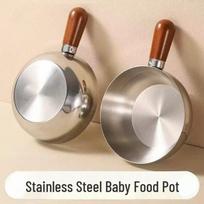 Ypač storas 304 nerūdijančio plieno puodas su rankena - puikiai tinka greitai paruošiamiems makaronams, karštam aliejui ar pienui. 14CM gray