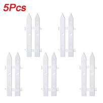 1 rinkinys PVC Barjeras Balta Tvora Dekoracijos Patvari Išpjovinė Šventinė Apsauginė Tvora Žiema Kalėdinė Eglutė Šventė 30x10cm 5pcs white