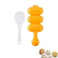 Rice Ball Maker Mold with Paddle Sushi Maker Rice Ball Mold Shaper Mold Sushi Mold Rice Baller Shaker Sushi Maker Mold orange