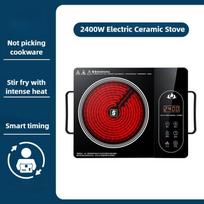 3500W Didelės galios elektrinė keraminė viryklė buitiniam kepimui, indukcinė viryklė, virtuvės maisto gaminimo šildymo viryklė red