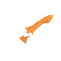 Multi-Functional Glass Glue Scraper Sealant Rubber Remover Beauty Seam Corner Burr Trimming Hand Tools Kit Set Accessories orange