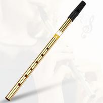 Airiška švilpynė fleita C klavišo 6 skylutės fleita pučiamieji muzikos instrumentai pradedantiesiems, vidutinio lygio, ekspertams beige