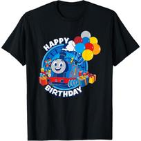 Thomas & Friends - Happy Birthday Balloons T-Shirt S juoda