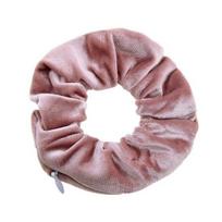 Yousheng Hair Tie Hidden Pocket Buns Hair Rope Curly Hair Bun Holder Portable Mini Bag Long Hair Bun Accessory šviesiai rausvos spalvos
