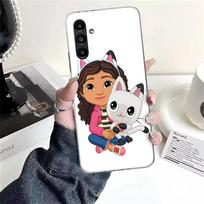 Cartoon Gabbys Dollhouse Phone Case For Samsung Galaxy A13 A14 A15 A16 A17 A53 A54 A55 A56 A57 A33 A34 A35 A36 A37 A23 A24 A25 A Samsung A14 gray