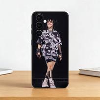 B-Billie lovely Eilish Phone Case Black Silicone Soft For Samsung Galaxy A73,A72,A71,A70,A53,A52,A51 Samsung a73 5g