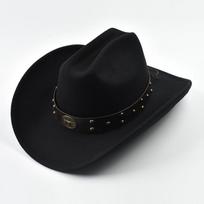 Men Women Vintage Big-edge Western Cowboy Hat  Gentleman Cowgirl Jazz Hat Cloche Church Caps Can Be Adjusted juoda