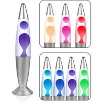 Multicolor LED Lava Lamp – 7 Color Light, Retro Design, Hypnotic Decor for Living Room and Bedroom žalia