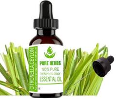Pure Herbs Citronella Ceylon 100% Pure Cymbopogon Nardus Essential Oil ZA 306 250ml
