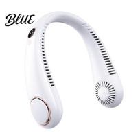 Neck Hanging Fan Bladeless Fan Portable USB Rechargeable Personal Cooling with Digital Sport Display 5 Speed Quiet Hands Free for Outdoor balta