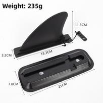 Surfboard Fin With Detachable Flipper For Kayak Paddleboard And Water Sports Enthusiasts black