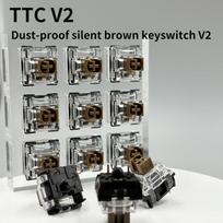 TTC Silent Brown V2 Keyboard Switches 3 Pins 55g Tactile Mute Hot Swap Dust Proof Brown Switch Custom Gaming Keyboard 10PCS white