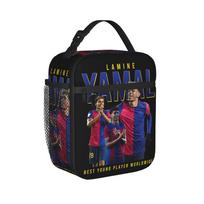 Lamine Y-Yamal Insulated Lunch Bag Large Football Soccer Reusable Thermal Bag Lunch Box Tote School  Travel Food Bag One Size blue