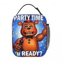 FNAF At Freddys Merch Insulated Lunch Bag For Work Food Container Portable Cooler Thermal Lunch Boxes Option 1 blue