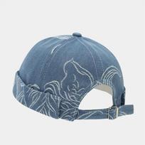 Ldslyjr Four Seasons Cotton Print Docker Cap Brimless Hat Beanie Hats Landlord Sailor Cap Men And Women 220 56-60cm Wear gray