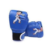 Animaciniai vaikiški bokso pirštinės PU oda Vaikams Sparingo Smūgiavimo Pirštinės Sanda Vaikų Bokso Smūgiavimo Pirštinės Kovos Taekwondo Pirštinės 1 mėlyna