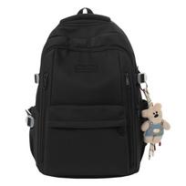 Schoolbag Japanese University High School Student School Bag Female 1011 Large Capacity Burden Reduction Travel Backpack Class Backpack Female (White,+pendant) balta